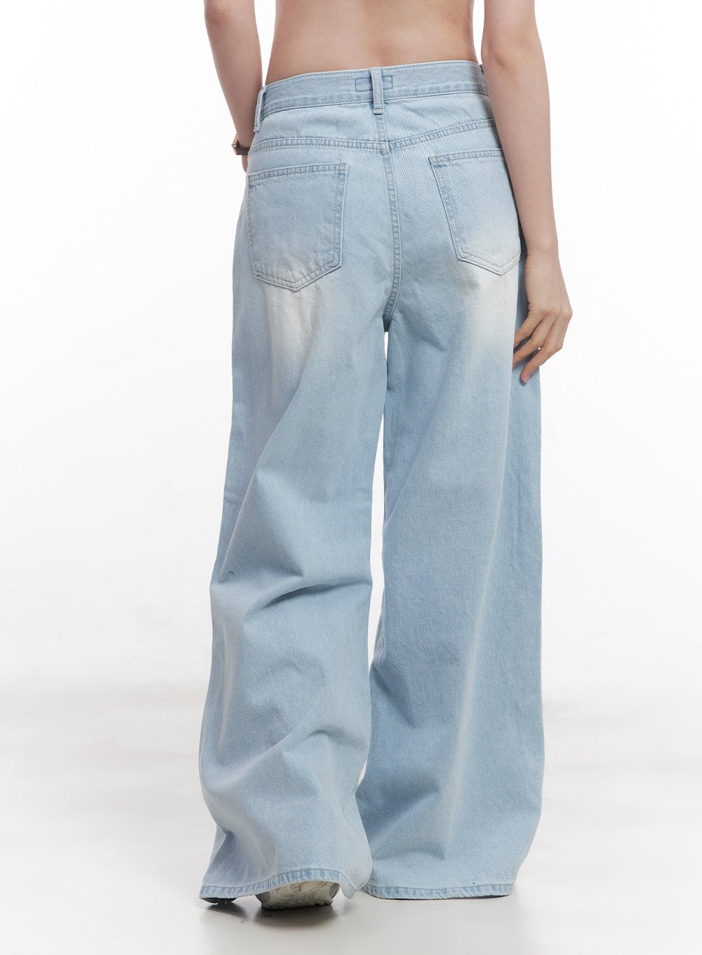 Judie Washed Wide-Leg Jeans CY519