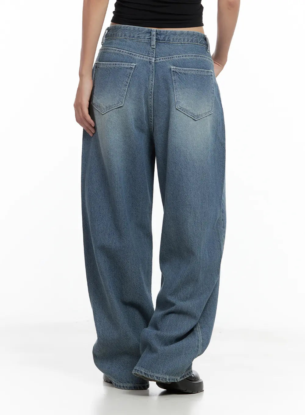 Riwon Retro-Wash Wide Summer Denim Jeans CL508