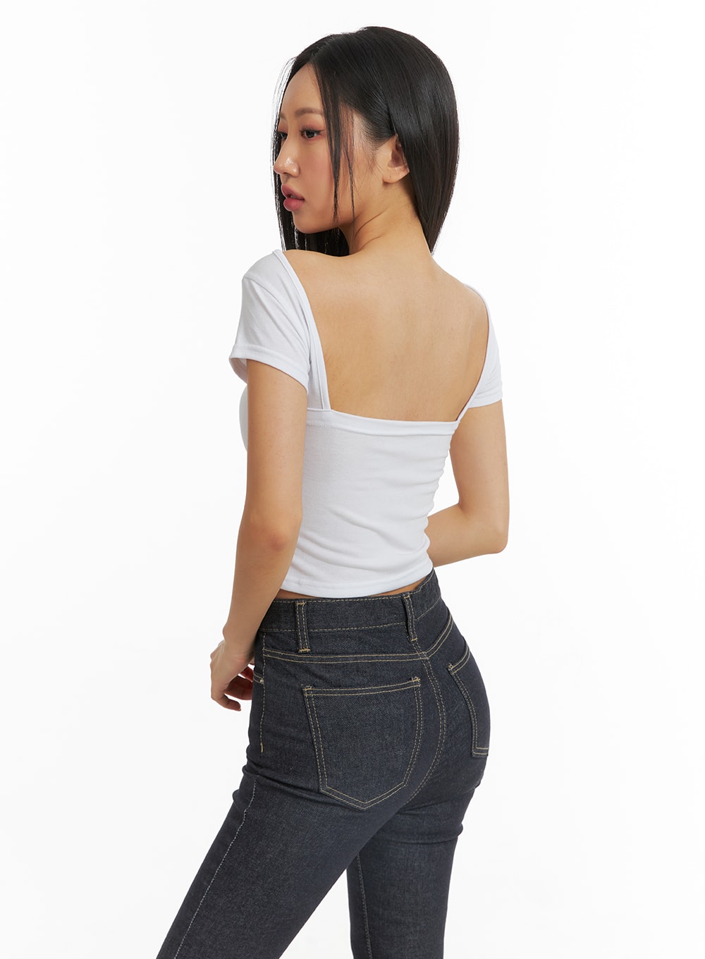 Backless Short Sleeve Tee CJ425