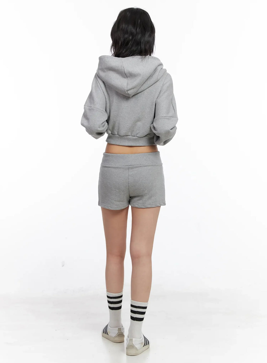 Basic Cropped Zip Hoodie CO507