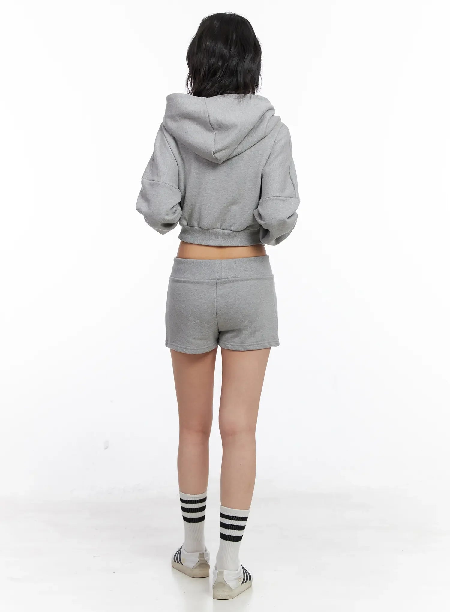 Basic Cropped Zip Hoodie CO507