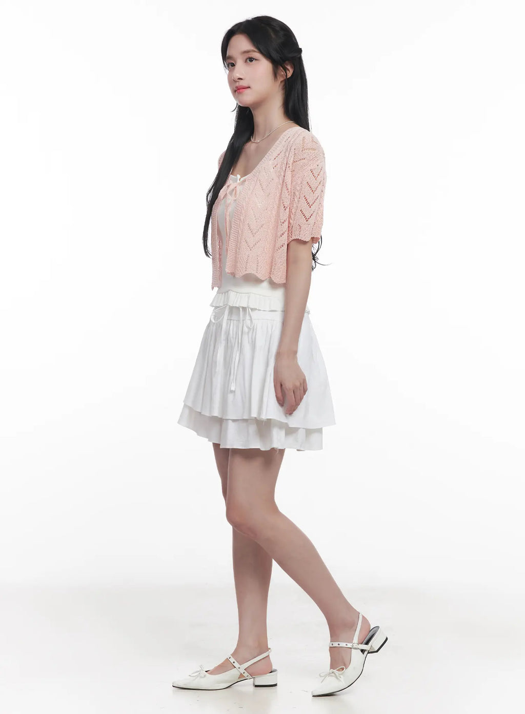 Flirty Ribbon Flared Mini Skirt CU523