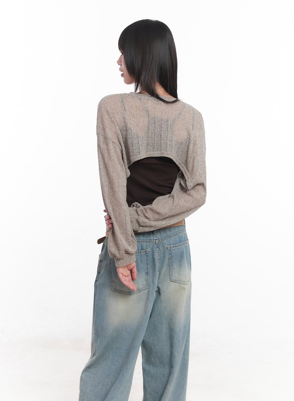 Super Cropped Long-Sleeve Sweater CU505