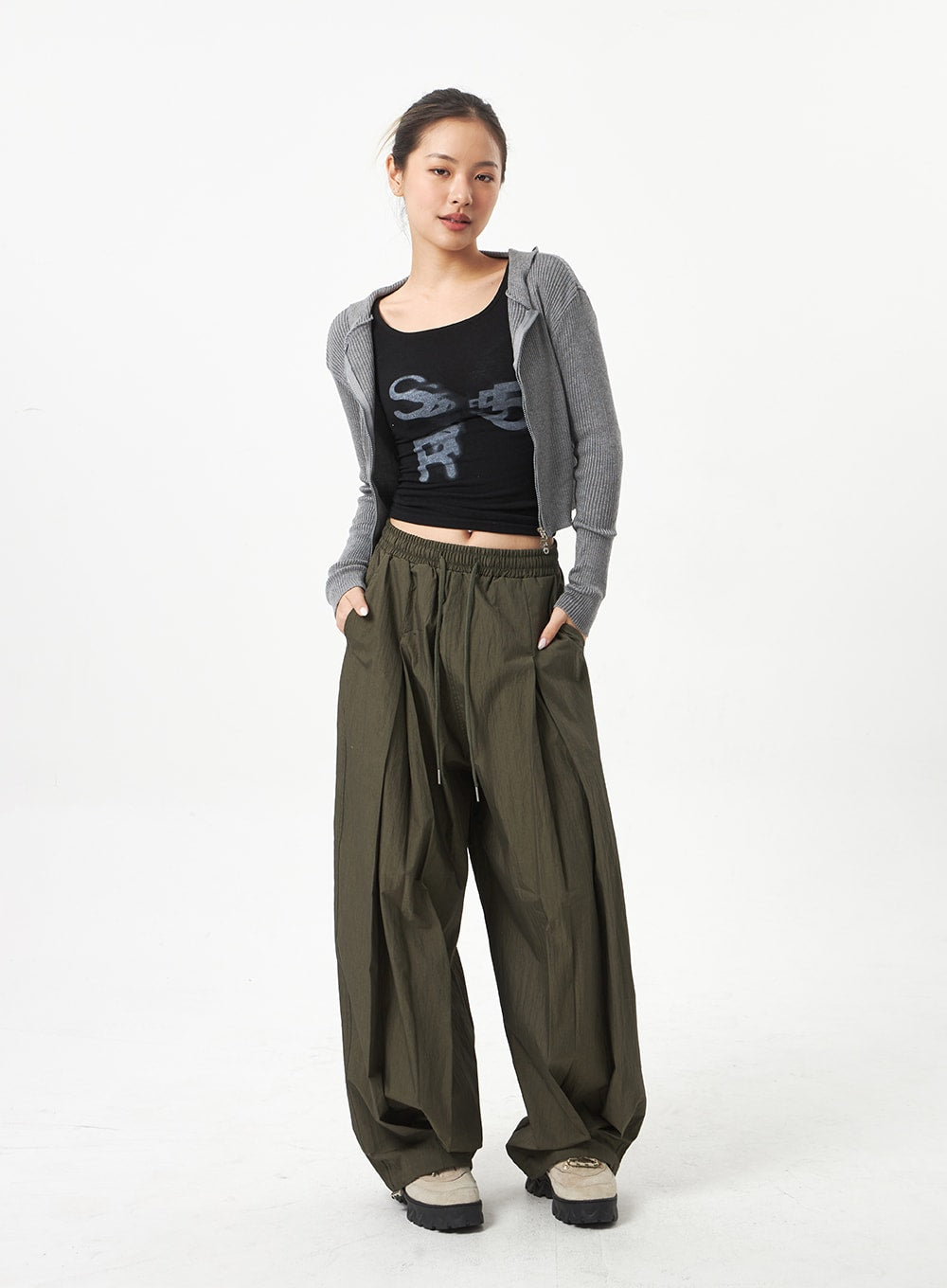 Square Neck Cropped Top CA318