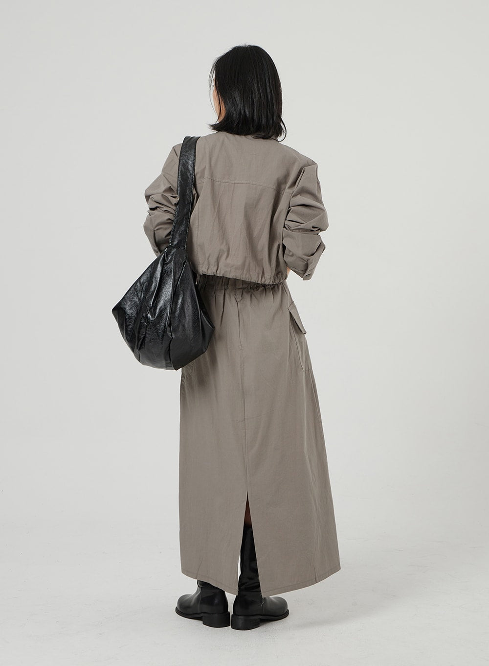 String Detail Cropped Shirt OF310