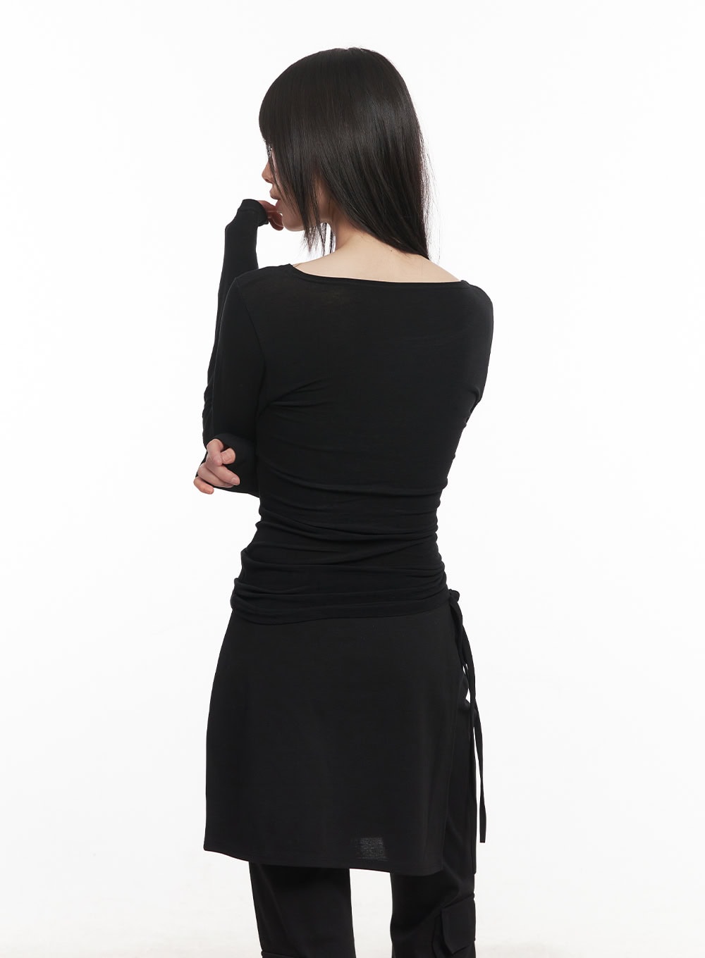 Floral Graphic Sheer Long Sleeve Top CM520