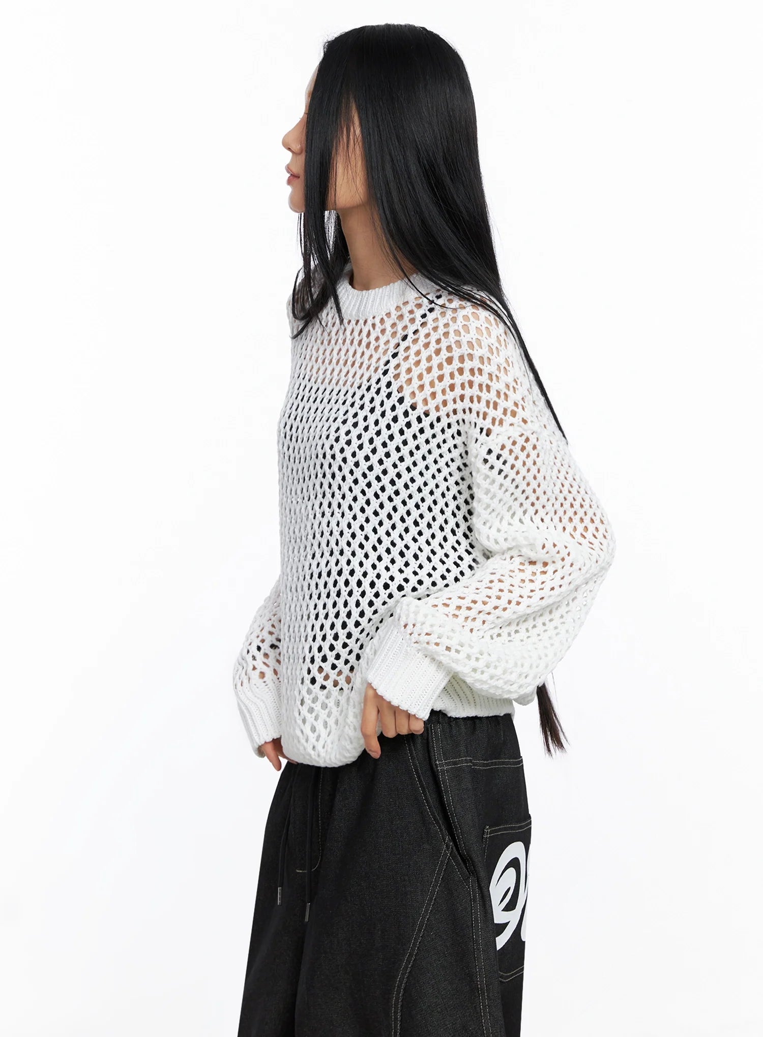 Mesh Knit Sweater CO516