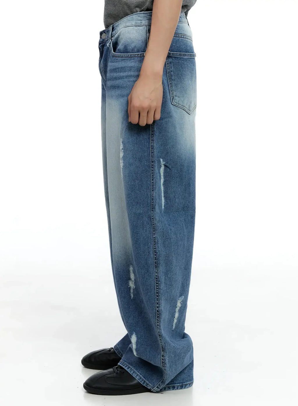 Men's Distressed Baggy Jeans IG520