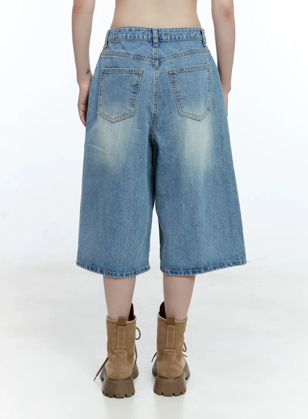 Washed Wide-Leg Jorts CG507