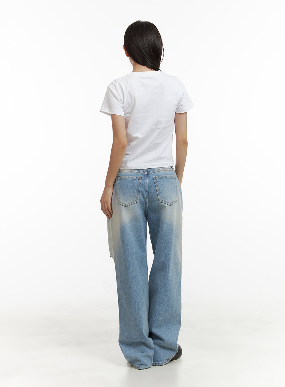 Urban Washed Ripped Baggy Jeans CU405