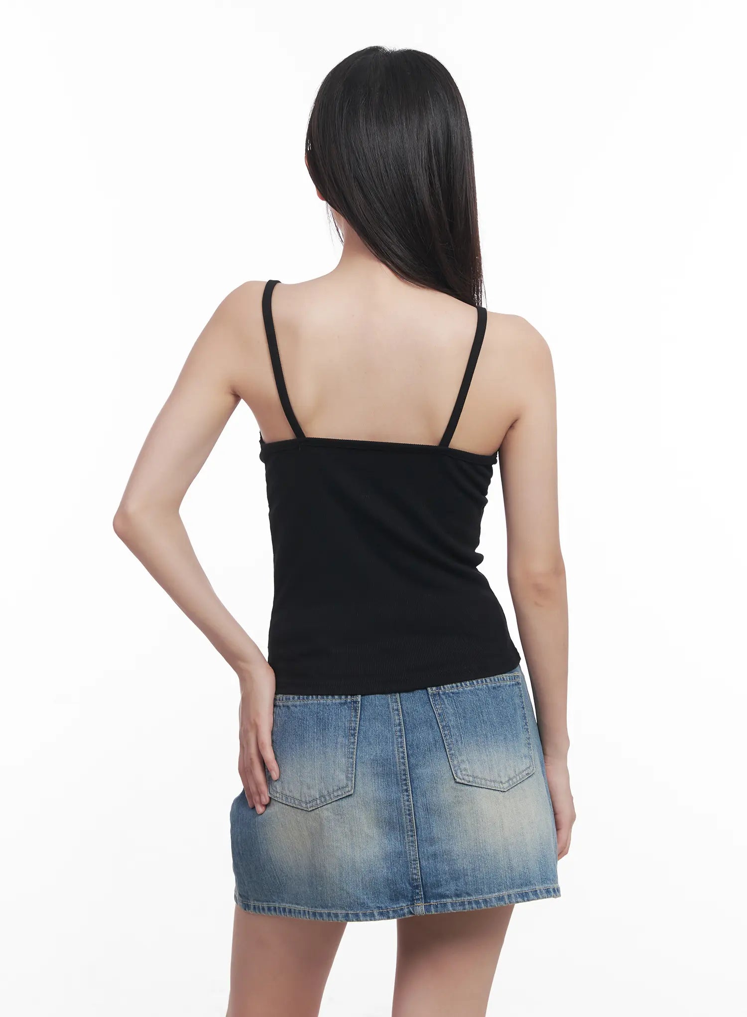 Lace-Trim Sweetheart Cami CU516