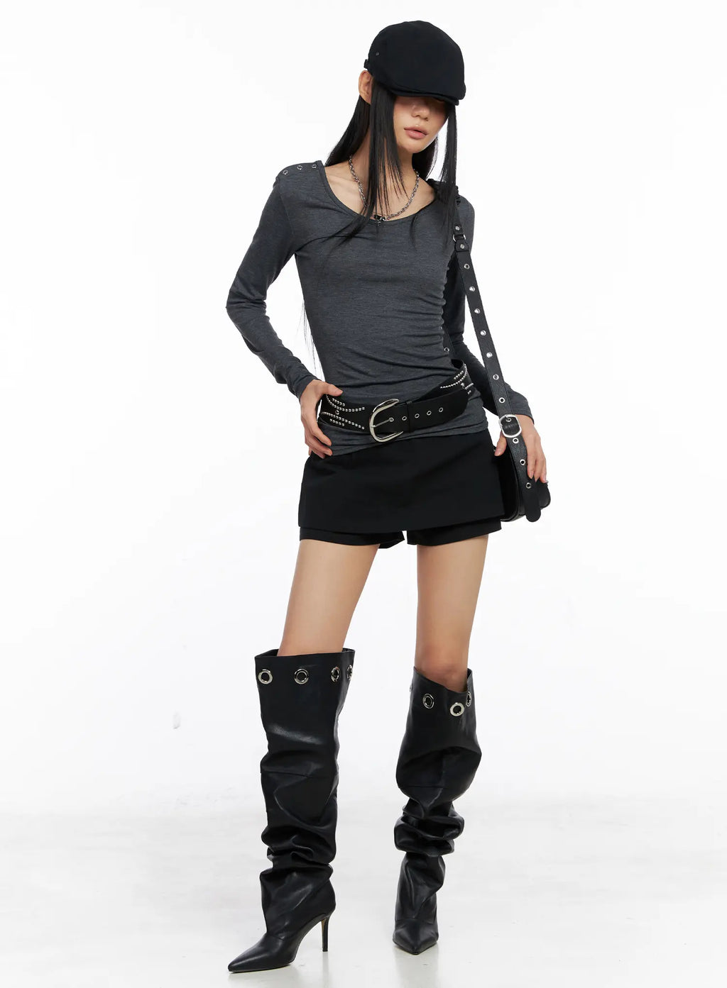 Shoulder Snap Detail Long Sleeve CS509