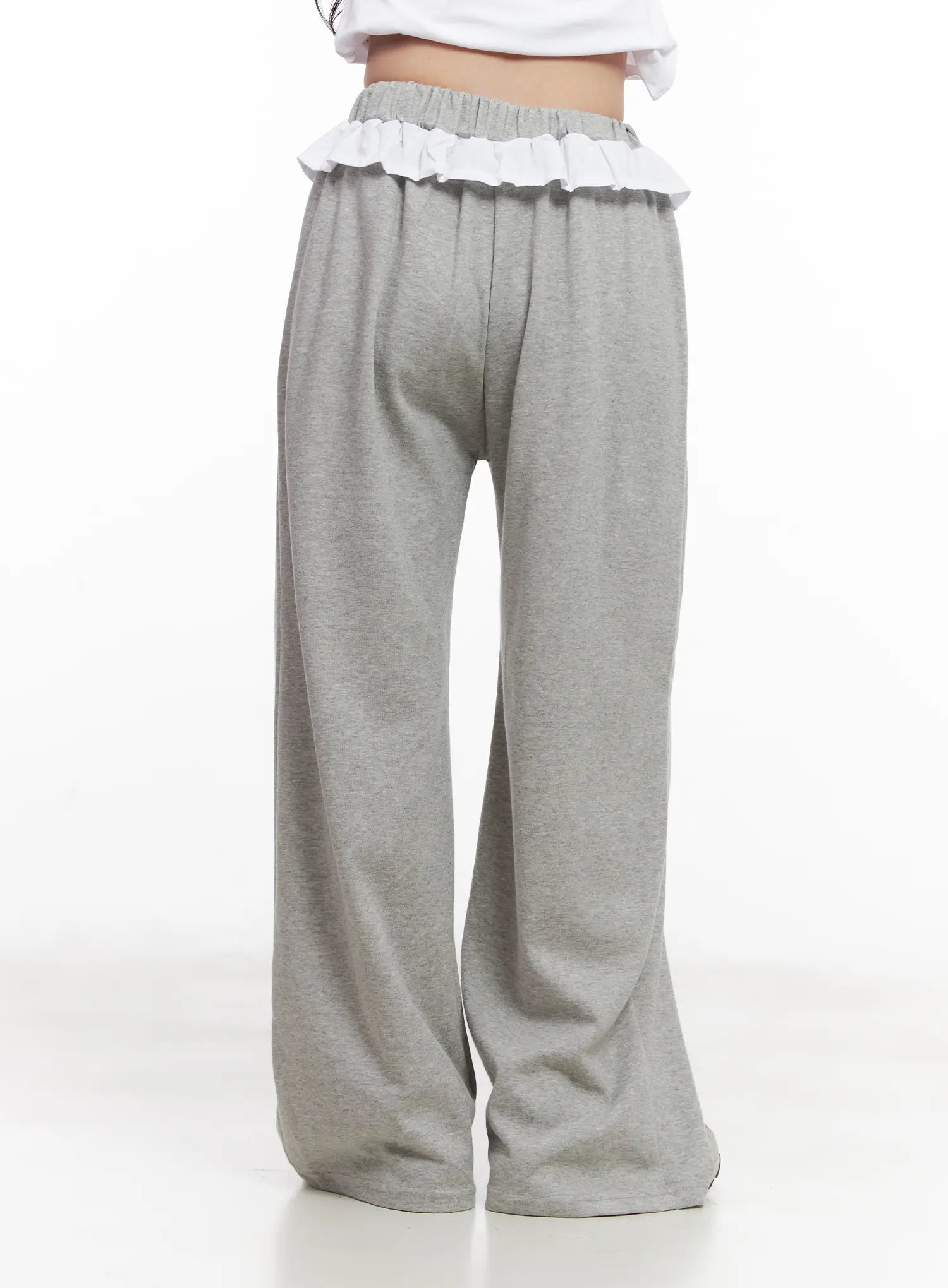 Ruffle Wide-Leg Sweatpants CL516