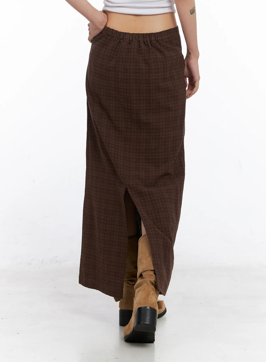 Plaid Maxi Skirt CC1809
