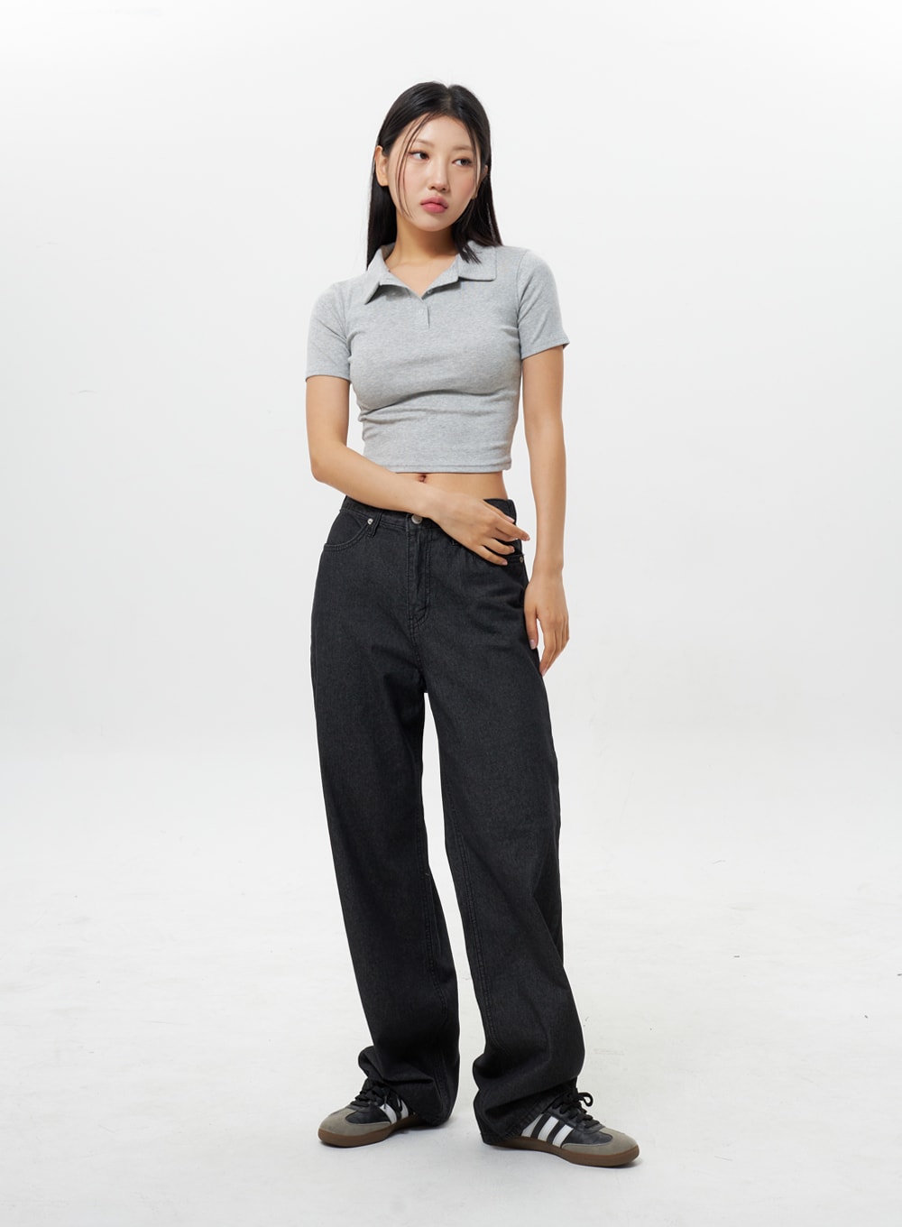 Cropped Polo Tee IY312