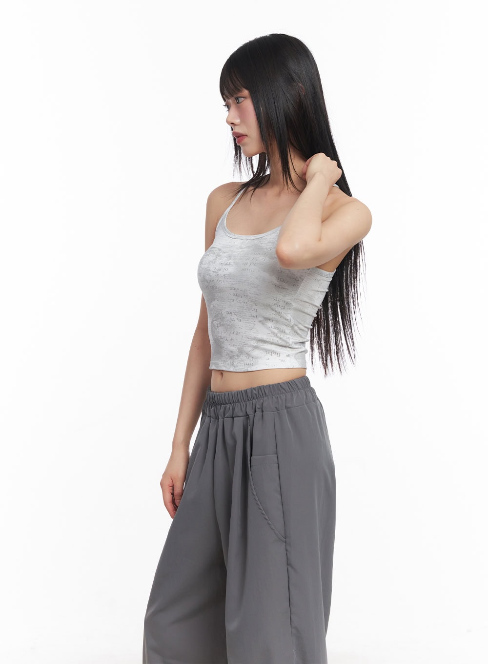 Graphic Cropped Tank Top CY512