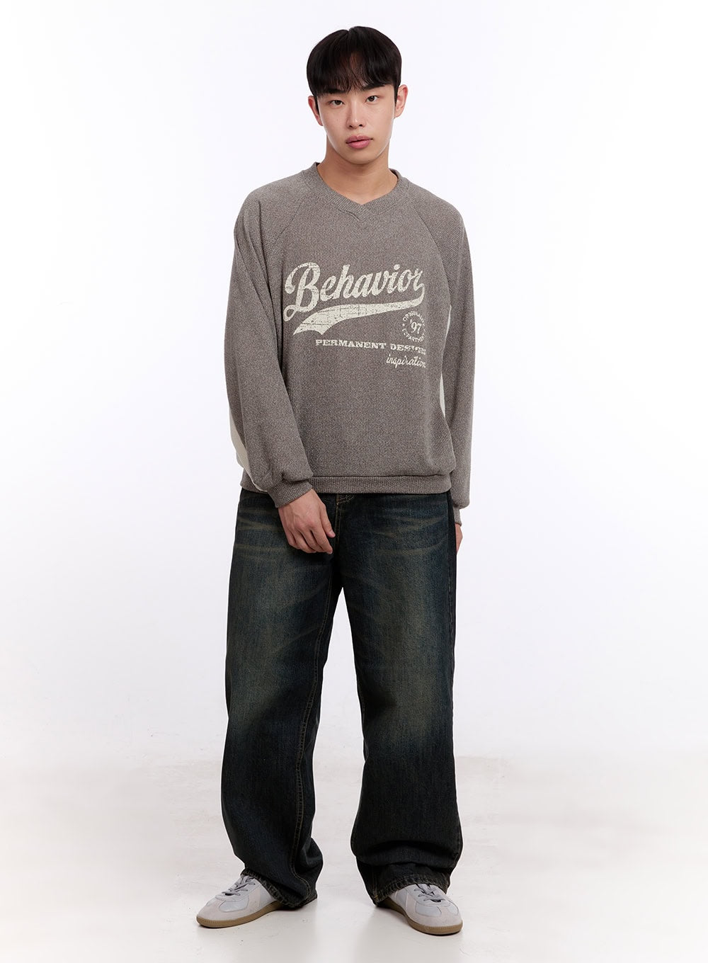 Men's Washed Relaxed-Fit Jeans IM512
