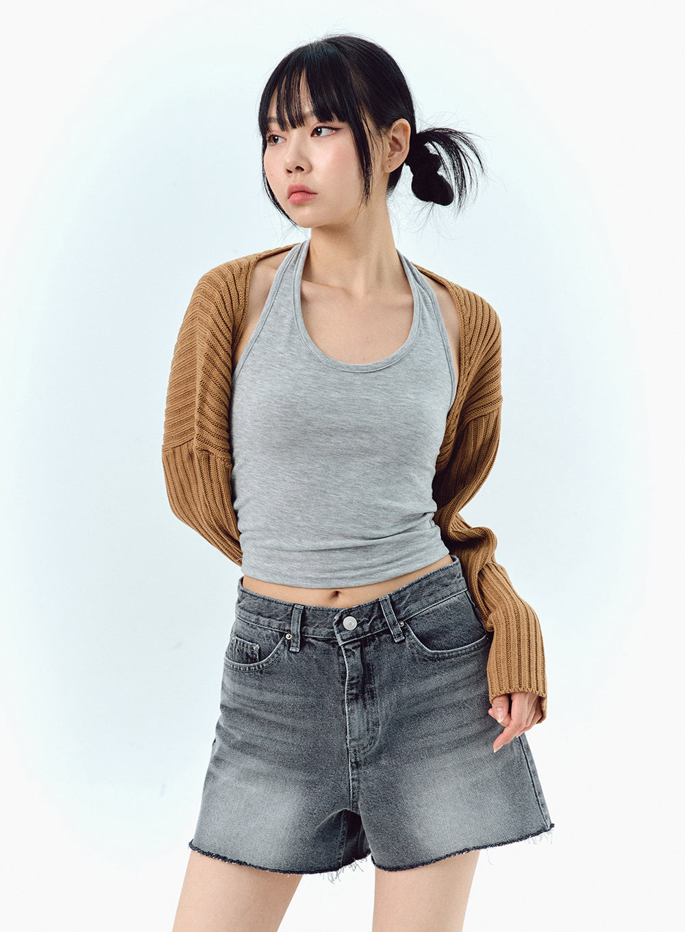 Ribbed Bolero Shrug BA09