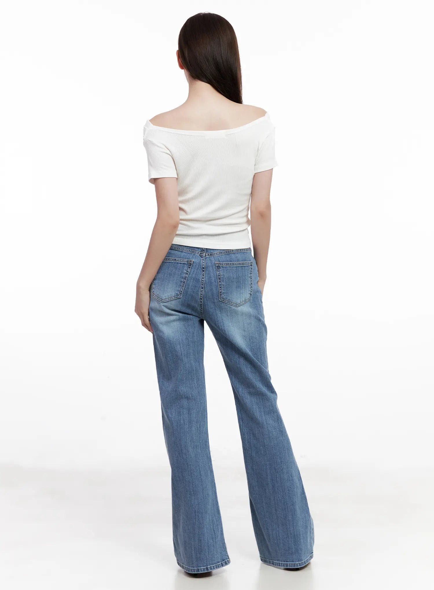 Boeun Washed Flare Denim Jeans CL524