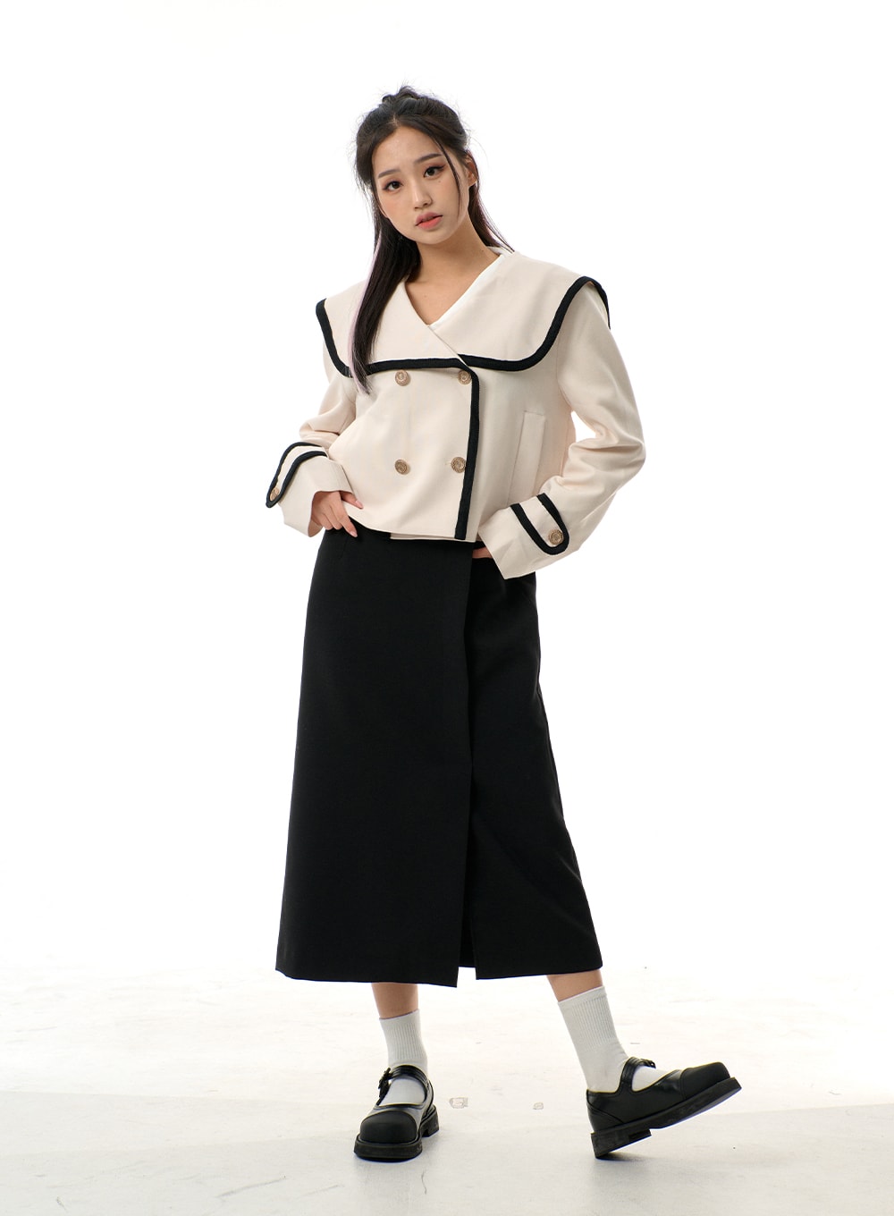 Side Button Detail Sleeveless Maxi Dress BJ312