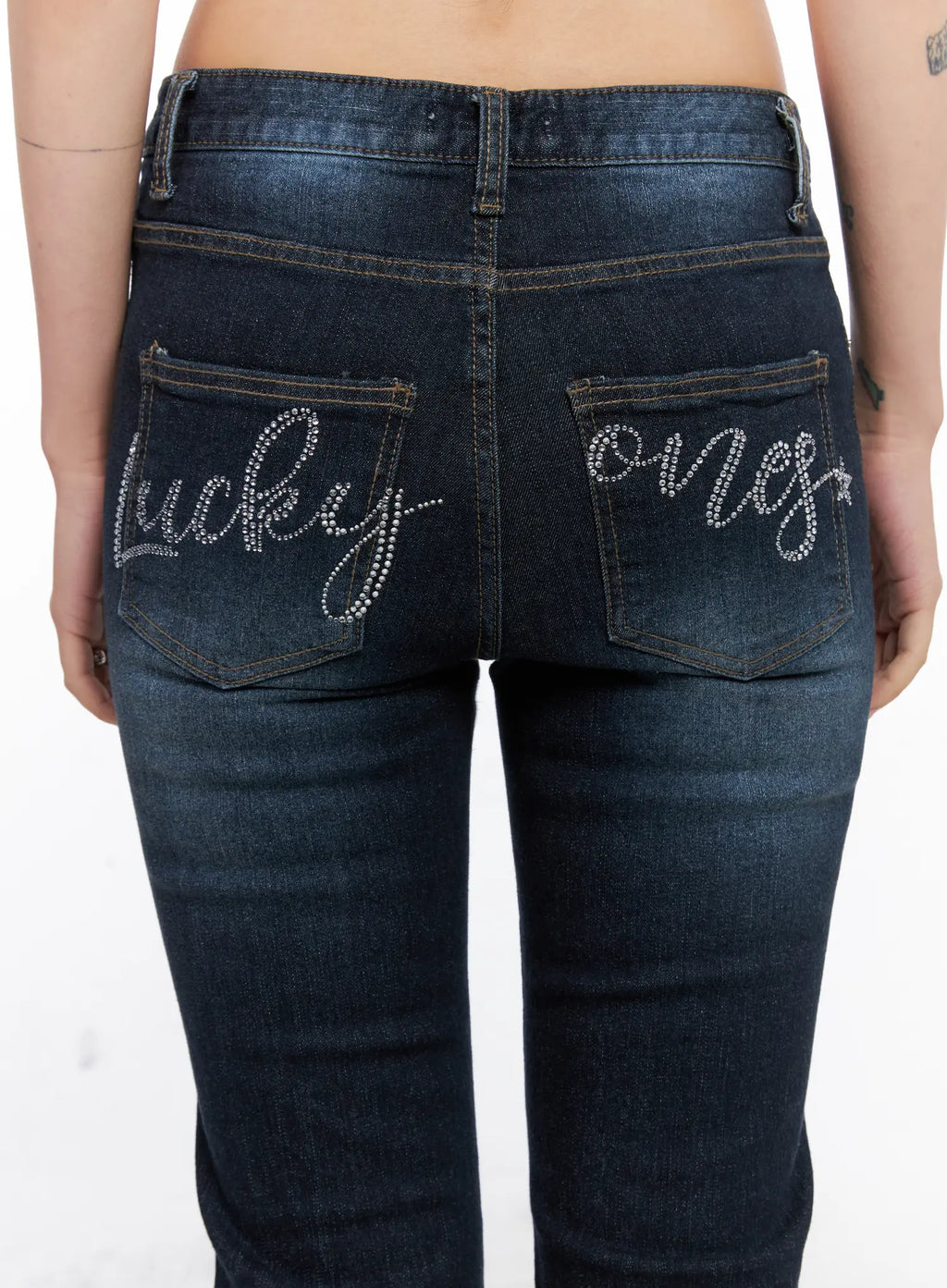 Adele Lettering Flare Jeans CO507
