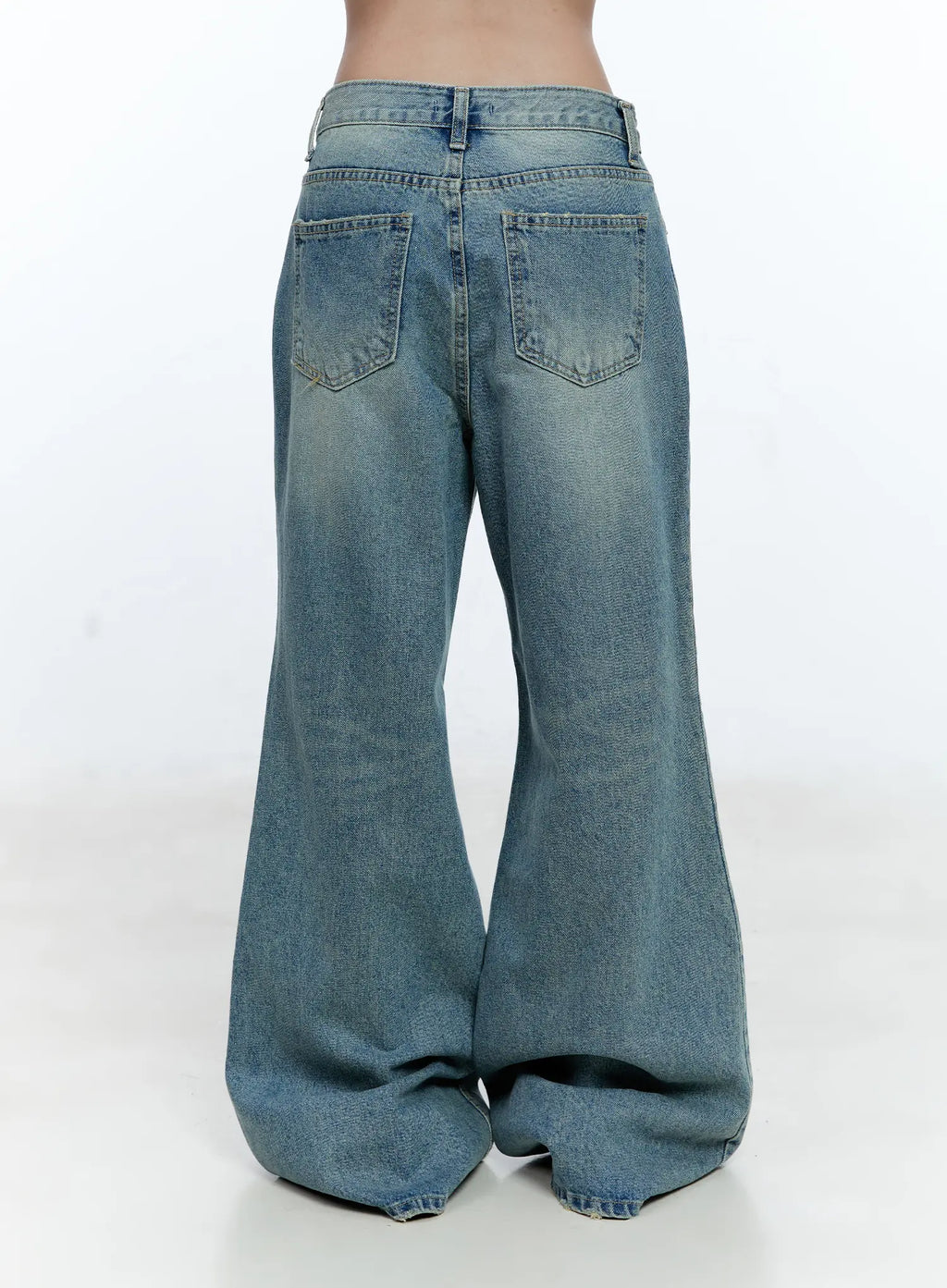 Mazie Distressed Wide-Leg Flare Jeans CG512