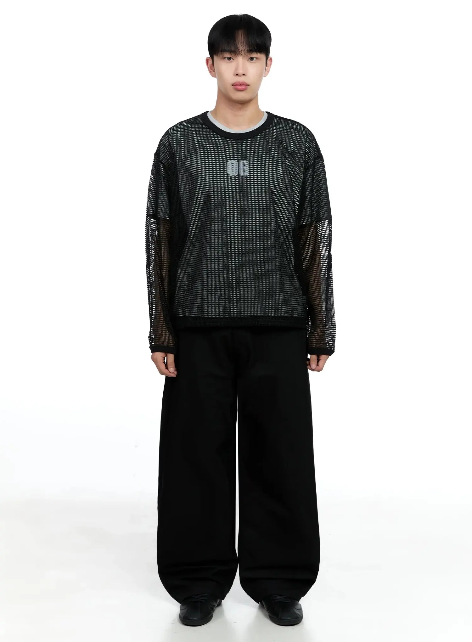 Men's Mesh Graphic Long Sleeve Tee IG520