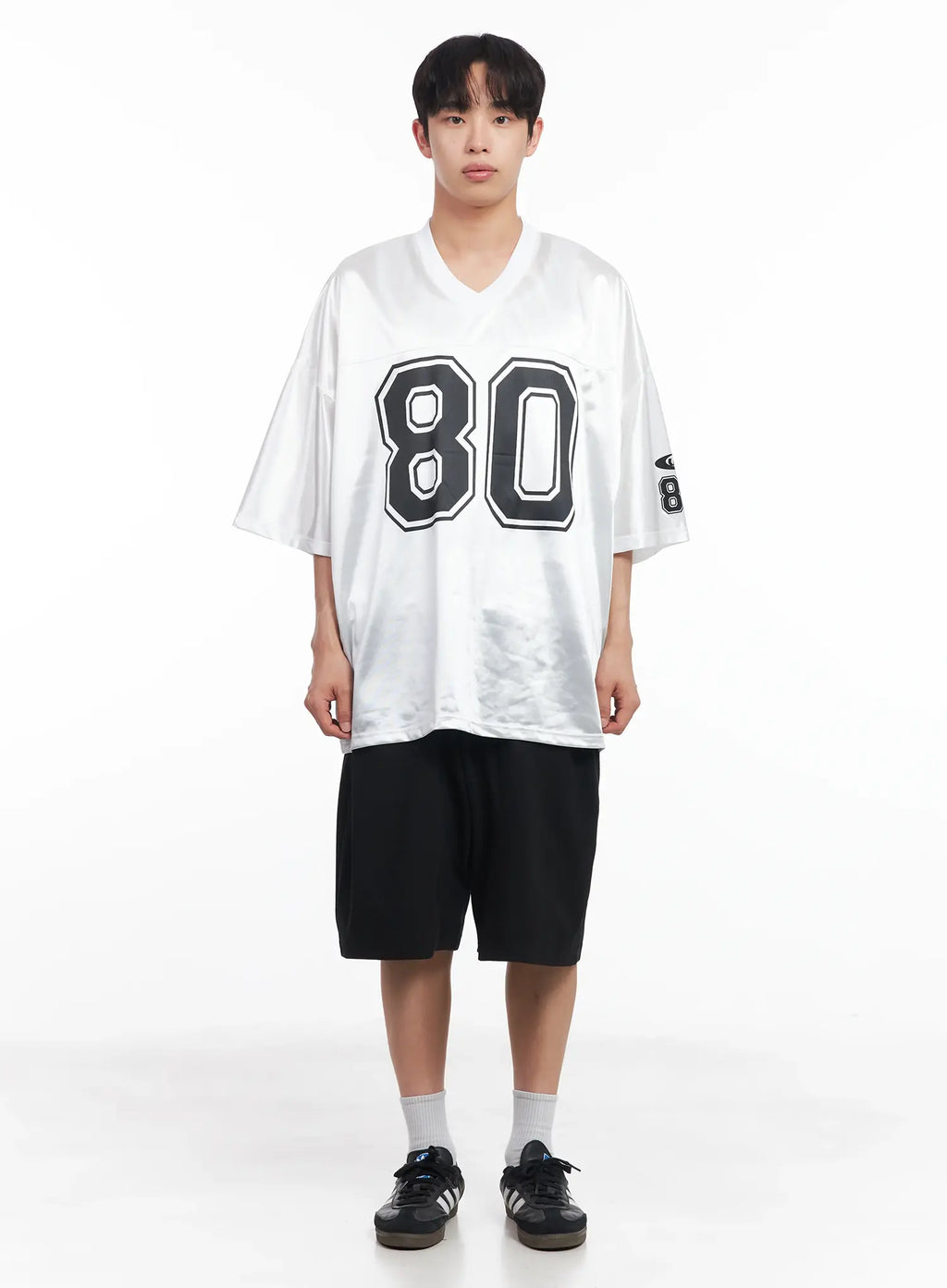 Men's Oversized V-Neck Jersey IU518