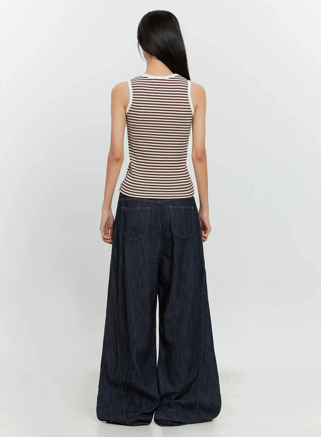 Striped Knit Tank Top IL528