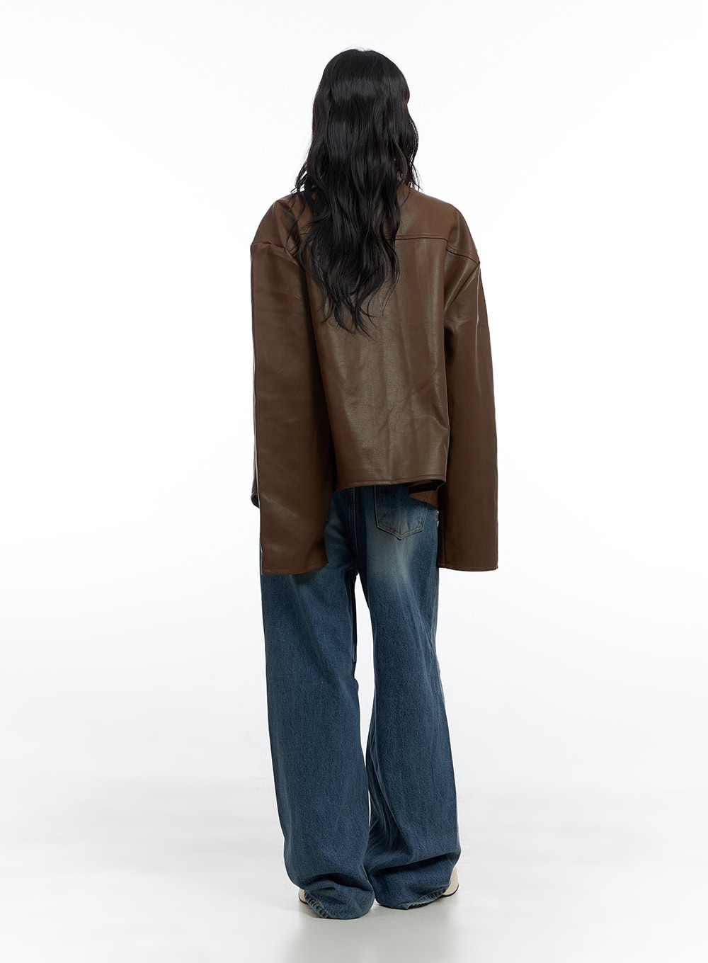 Trendy PU Leather Oversized Jacket CS420