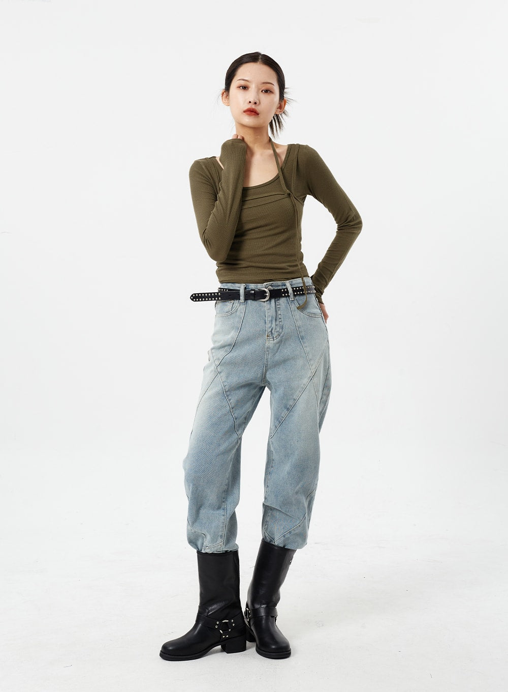 Layered Neck Strap Top CM307