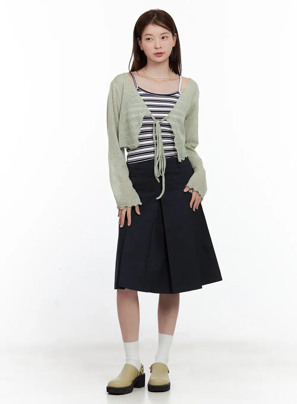 Multi-Colored Striped Ribbed Tank CL502