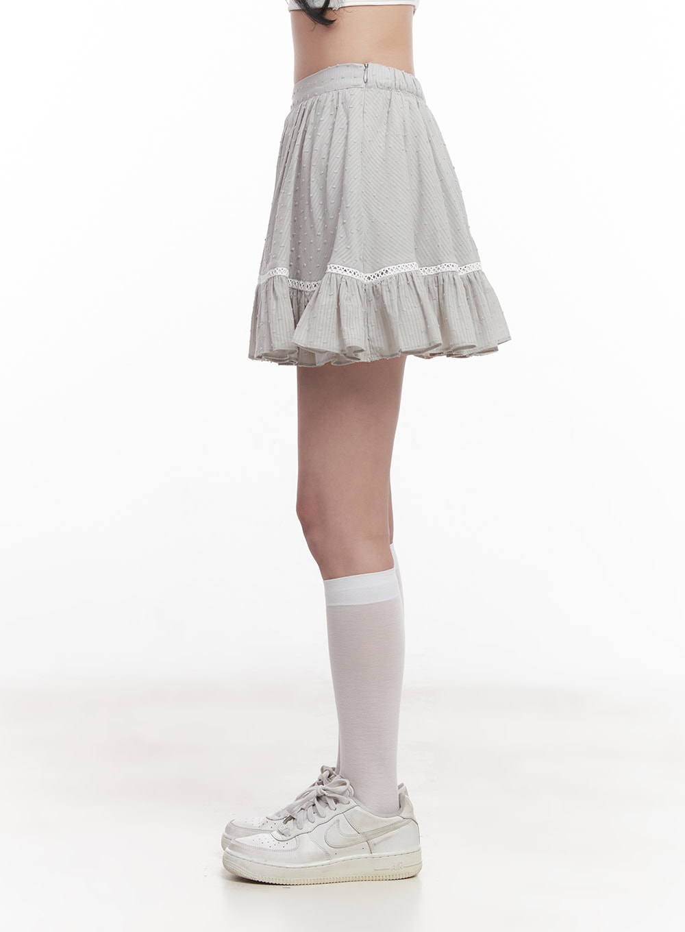 Frill Lace Flare Mini Skirt CY526