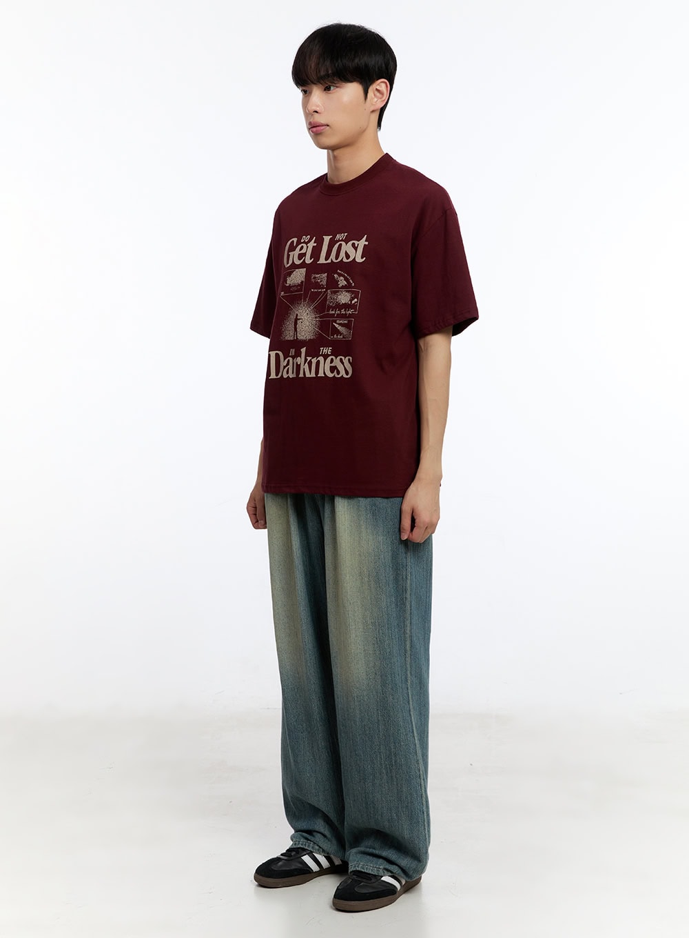 Men's Pintuck Denim Sweatpants (Blue) IY529