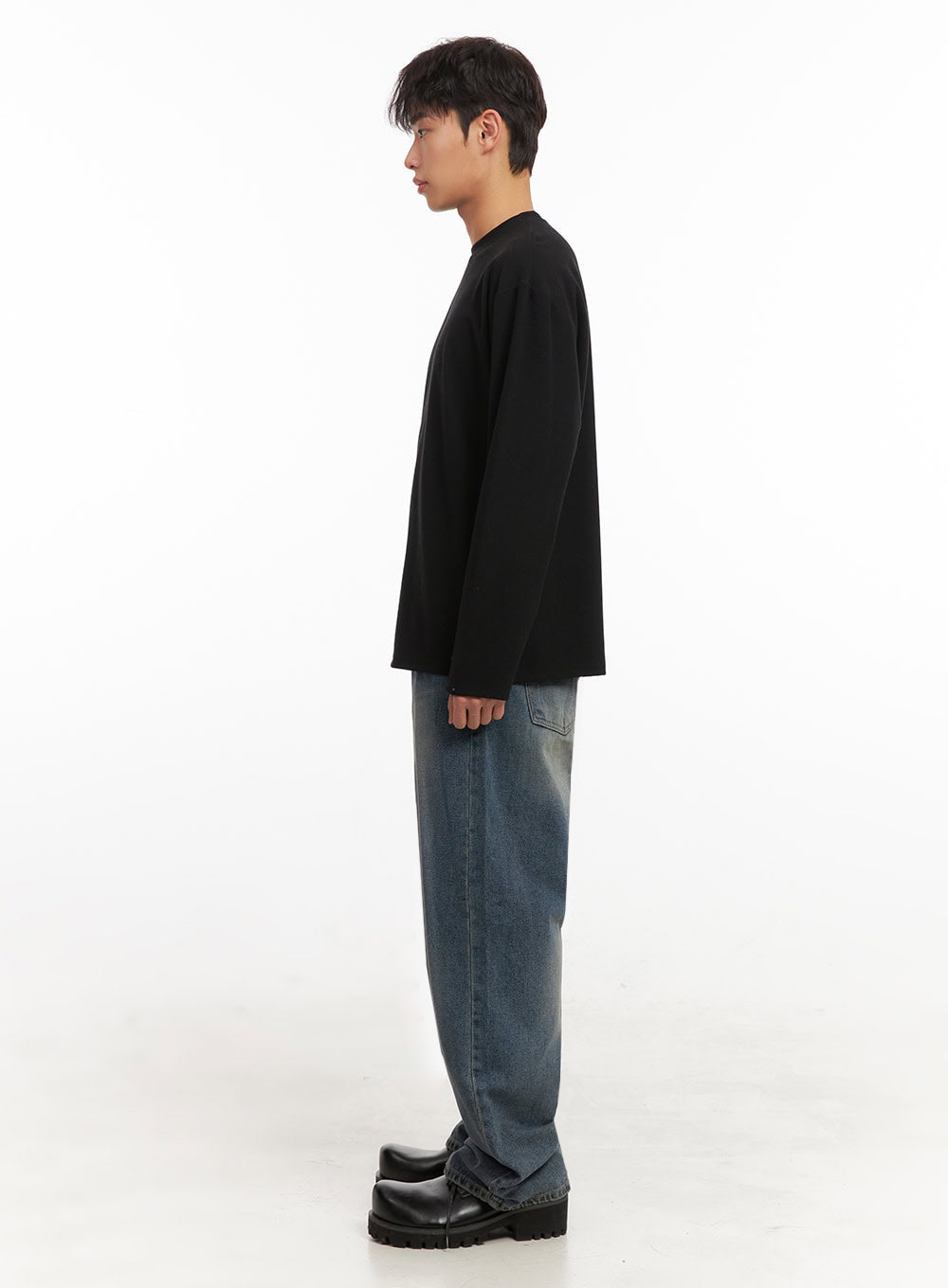 Men's Basic Wide-Leg Denim Jeans ID427