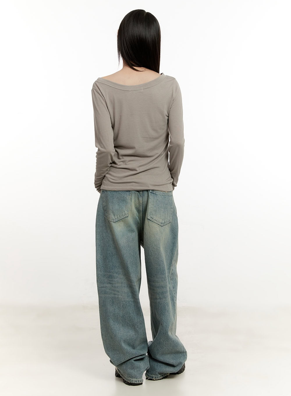 Galinda Washed Baggy Jeans CM513