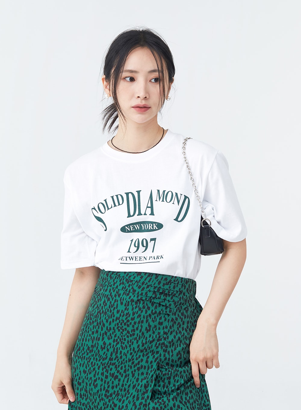 Solid Lettering Oversized Cotton Tee OU28