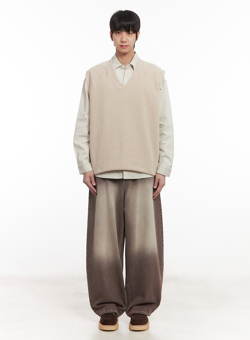 Men's Waffle Knit V-Neck Vest IM519