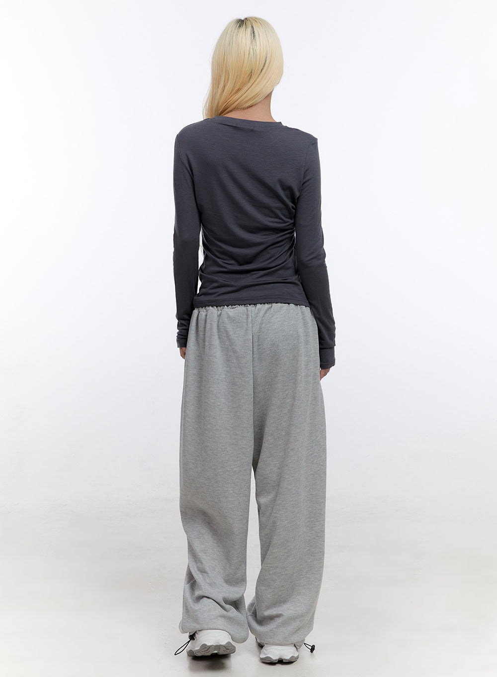 String Pintuck Wide Sweatpants CO419
