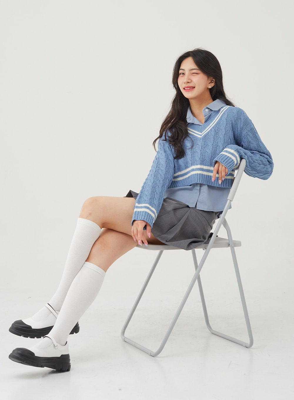 Basic Tone Down Color Crop Shirt BG23