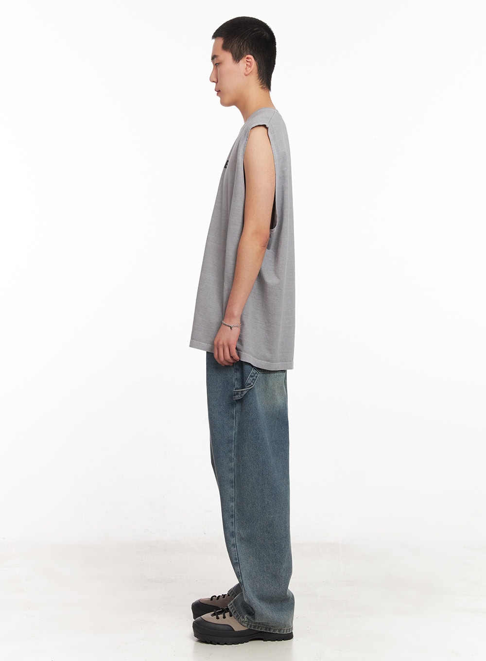 Men's Los Angeles Graphic Loose-Fit Sleeveless Shirt IY506