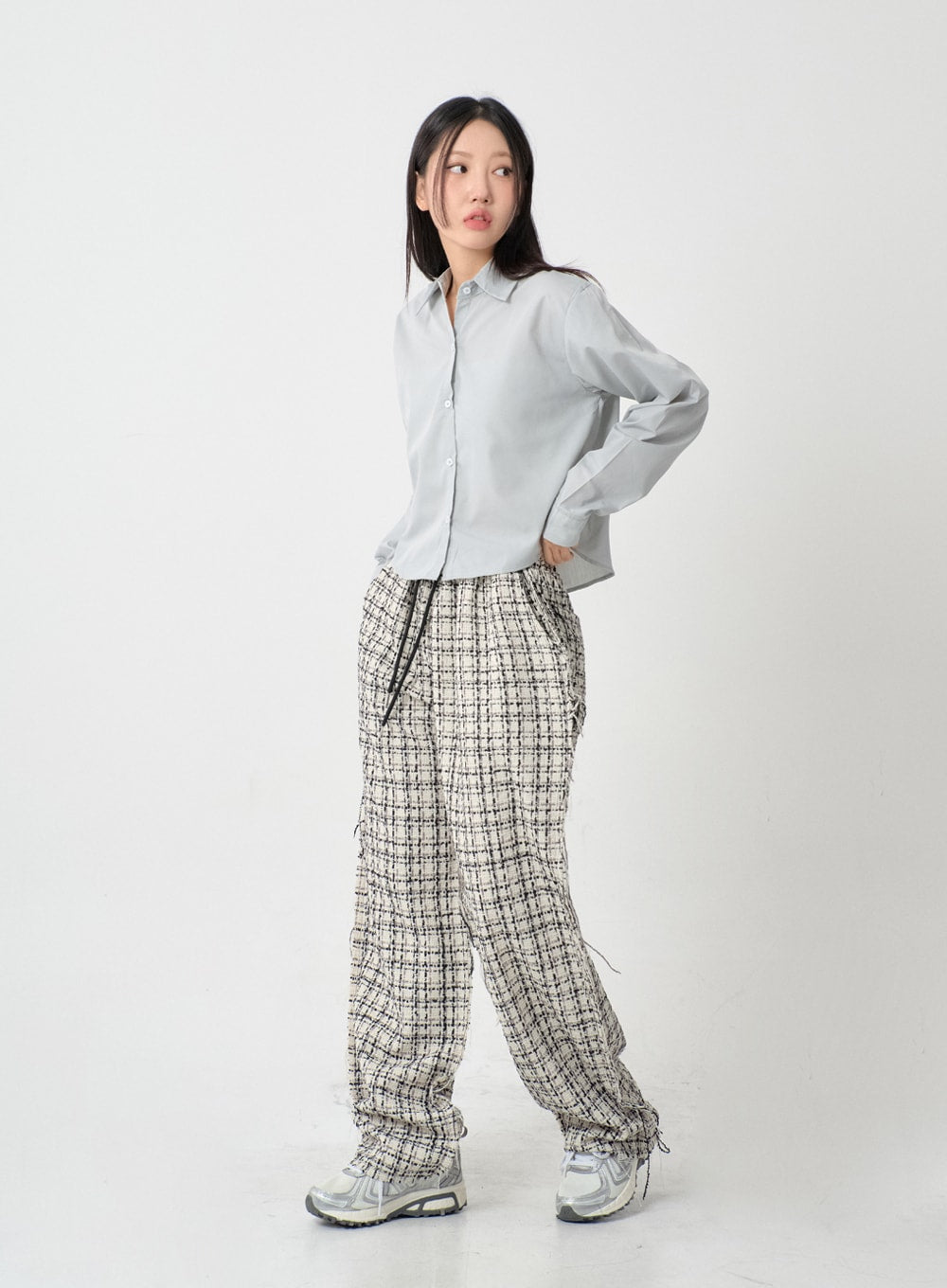 Cotton Cropped Long Sleeve T-Shirt IS15