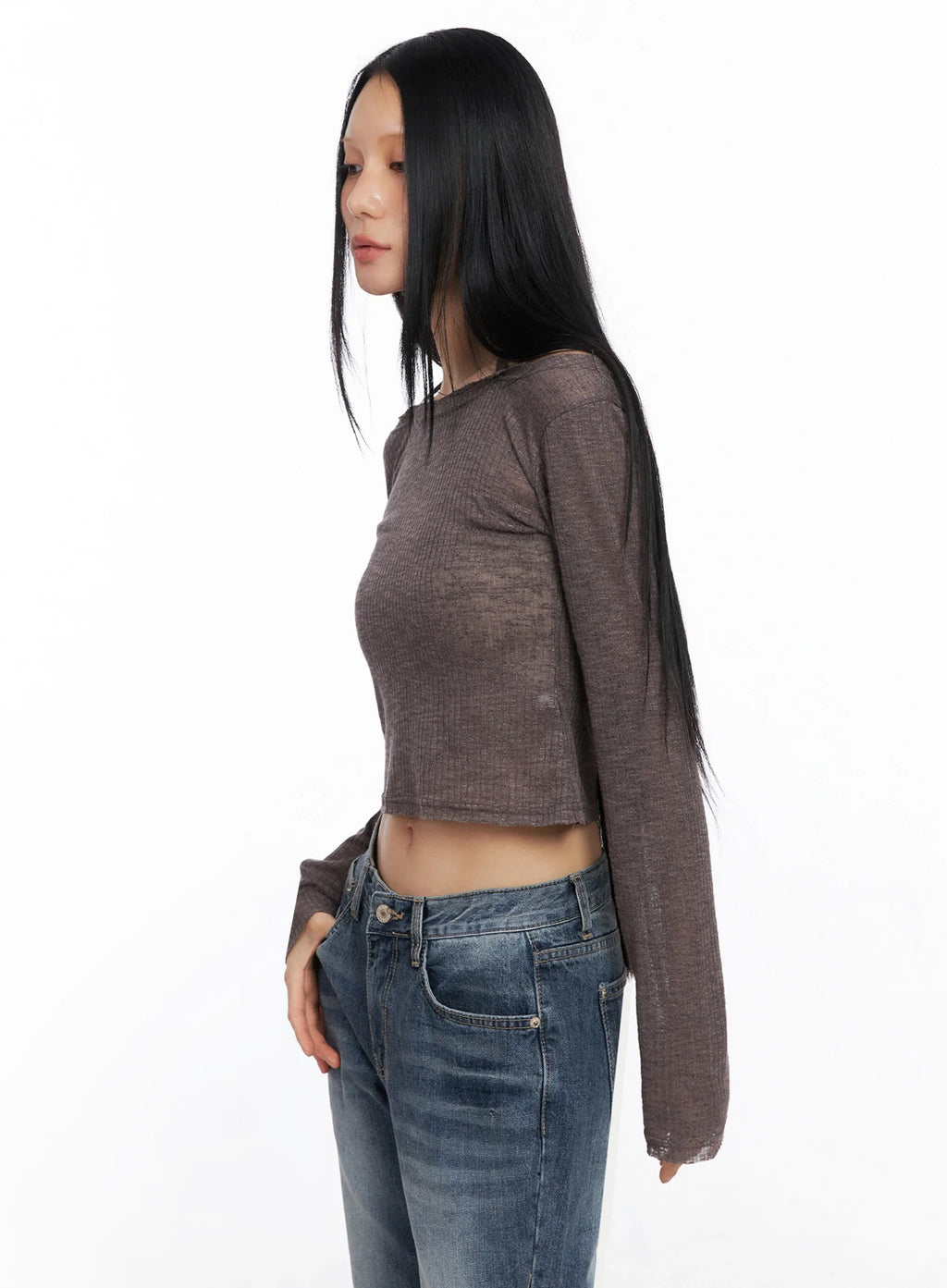 Ribbed Halterneck Top CO516