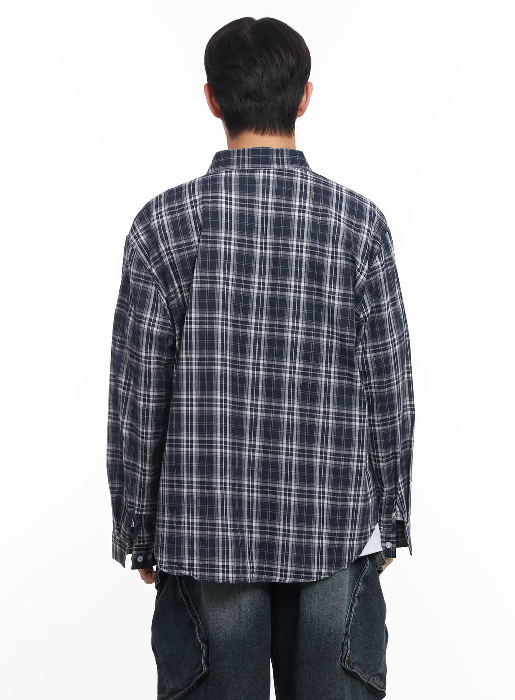 Men's Loose-Fit Flannel Shirt IU519