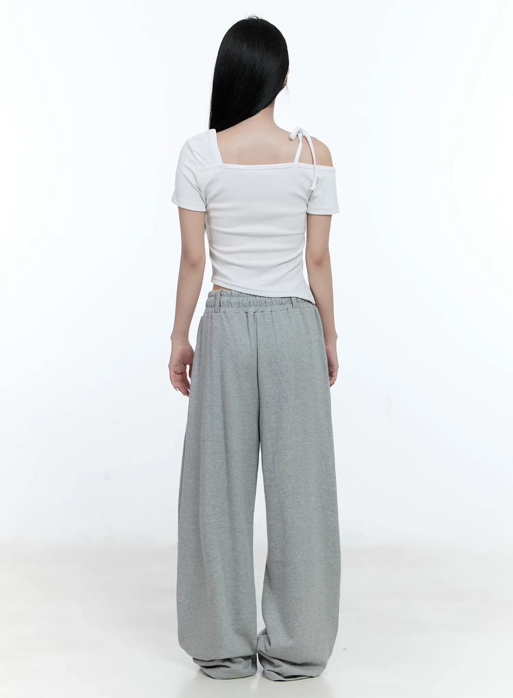 Cozy Pintuck Wide-Leg Sweatpants CG501