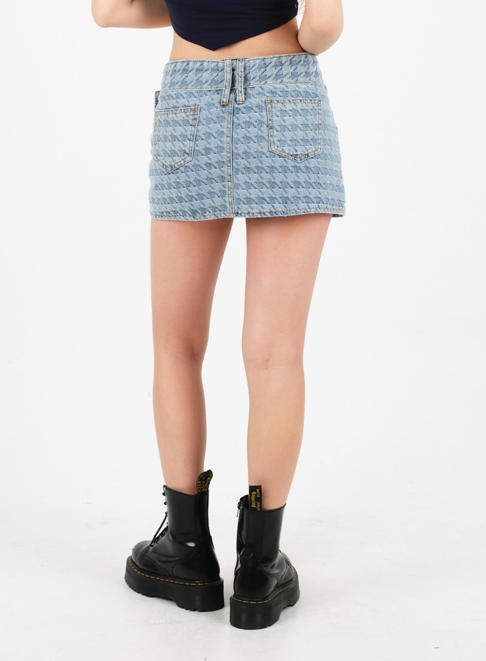 Low-Rise Micro Mini Skirt with Belt Set CM02