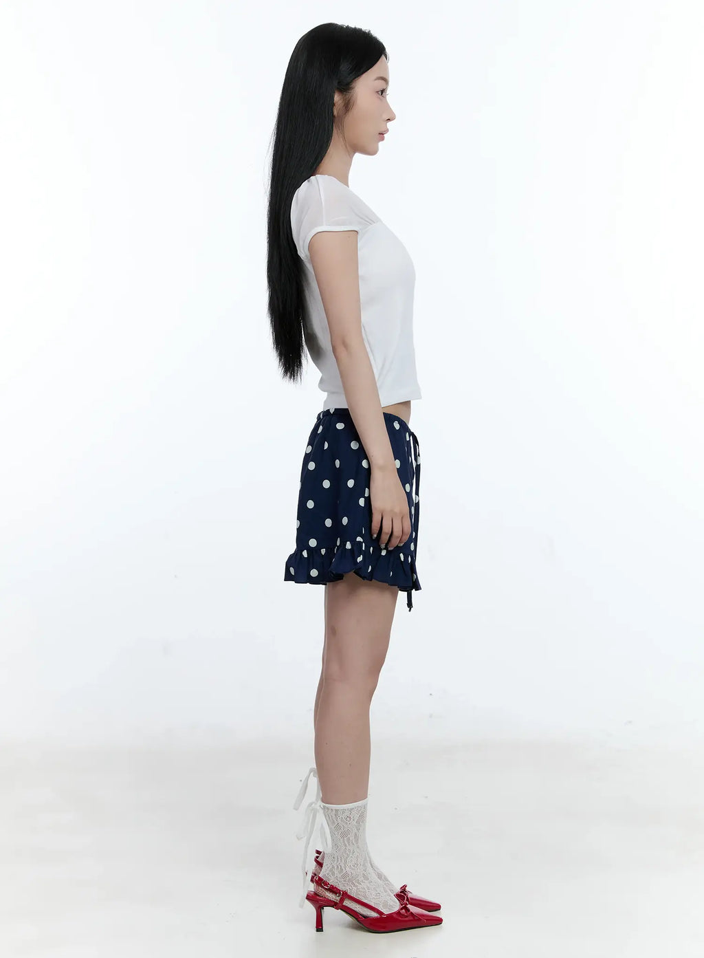 Polka-Dot Ruffle Shorts CG501