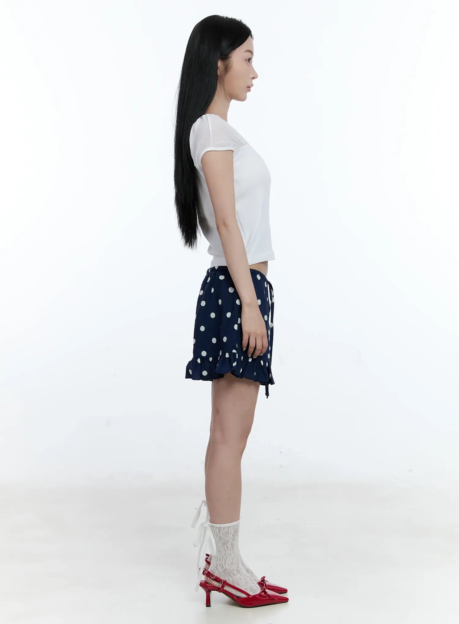 Polka-Dot Ruffle Shorts CG501