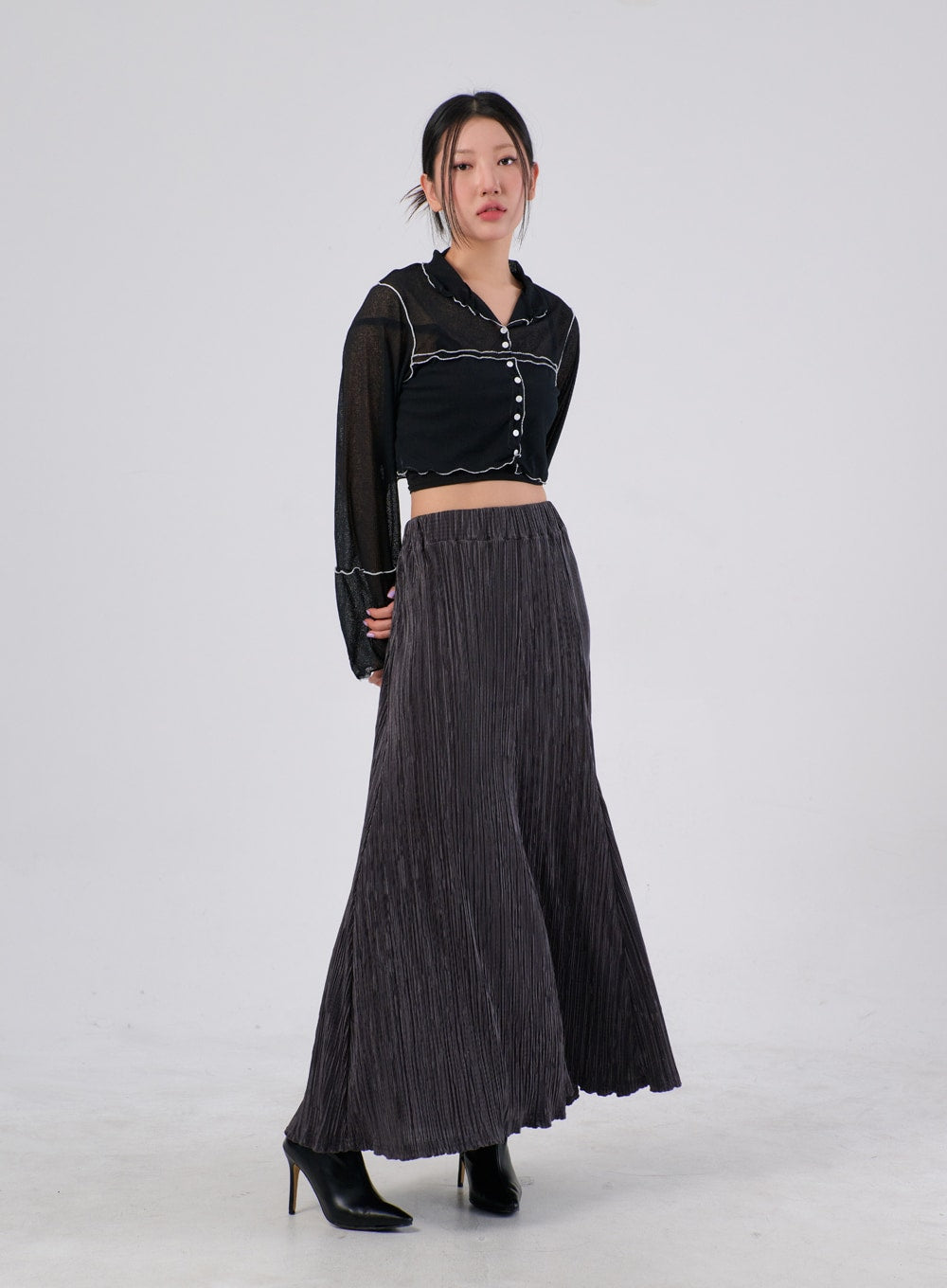 High Waist Maxi Skirt IA305