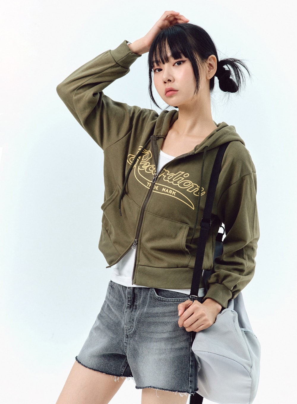 Two-Way Zip-Up Hoodie IG304